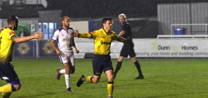 Farnborough`s hat-trick hero Paul Hodges (Dyclints Photos)