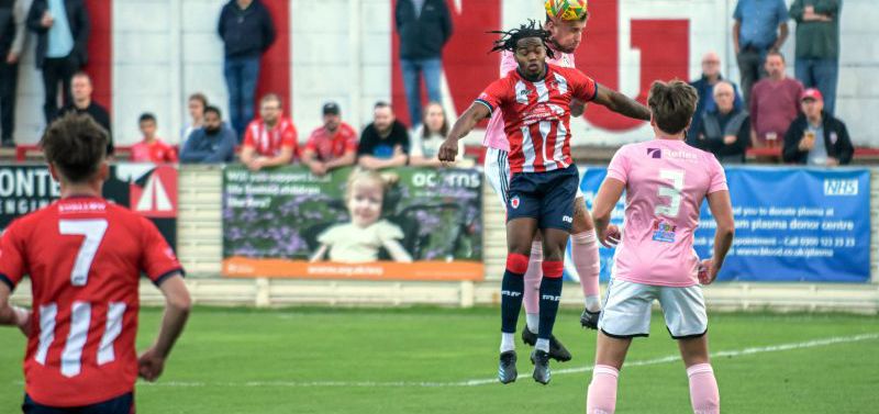 Action from Bromsgrove against Coalville (Photo: Bromsgrove Sporting FC)